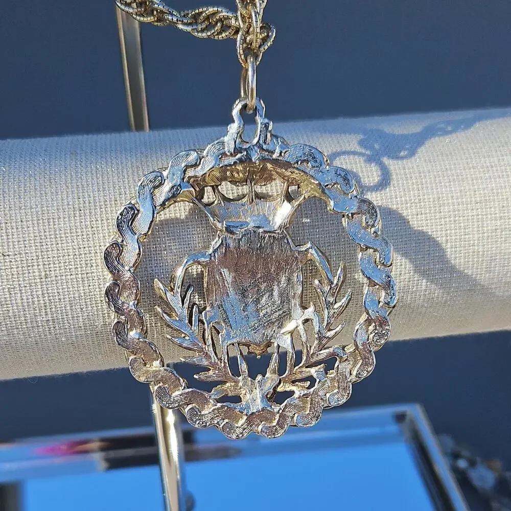 Castle core pendant with chain knights Camelot statement